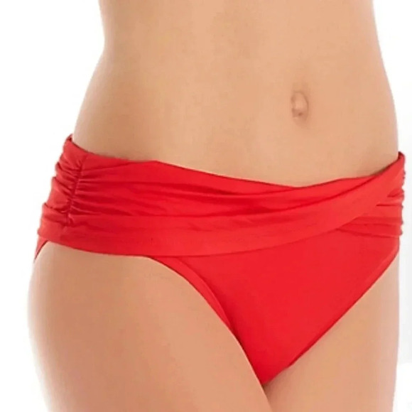 Bleu Rod Beattie Kore Shirred Underwire Bikini Swim Top Side 40D Bottom Size 10 - Picture 3 of 6